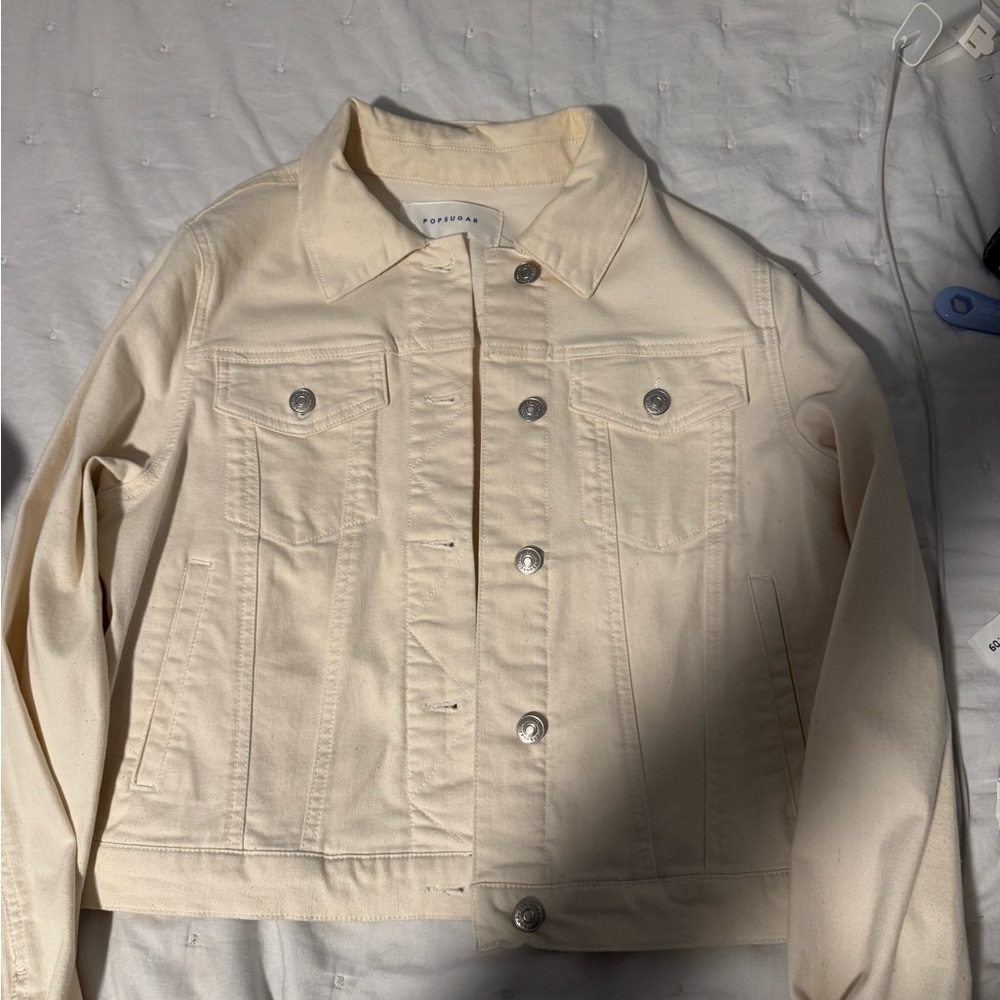 POPSUGAR Off-White Denim Jacket